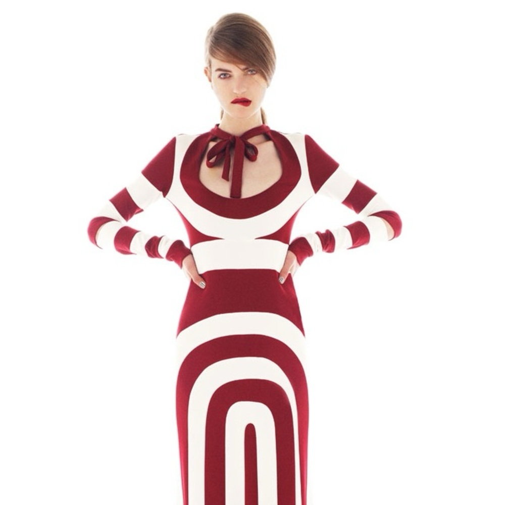 ISO!!!! IN SEARCH OF 2013 RED MARC JACOBS RUNWAY STRIPED ILLUSION DRESS